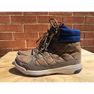 Ryka Aurora women Lace Up fabric upper Boots brown & blue  color Size 8.5 M